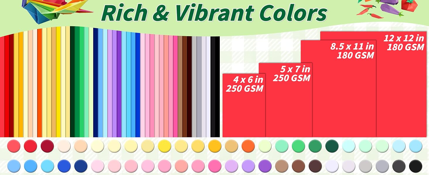 Colors Colorful Thick Paper Cardstock Blank Colored Cards Stock for Invitations