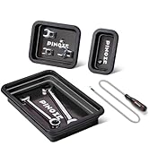 PINOZE Collapsible Magnetic Parts Organizer Trays & 12" Flexible Magnetic Pickup Tool, 3 Differen...