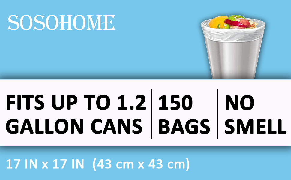 1.2 Gallon Trash Can Liners