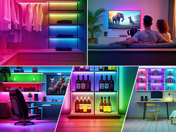 LED Strip Lights 4 Pre-Cut 1ft/4ft Small Light Strips Dimmable Tv led backlight Display