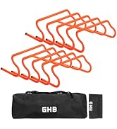GHB Agility Hurdles 8" Speed Agility Training Hurdles, Detachable Sturdy Hurdles Training Equipme...