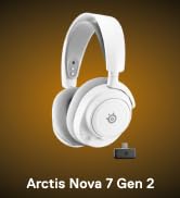 SteelSeries Arctis Nova 7 Wireless Gen 2 Gaming Headset - White | Real-Time App Control, 50+ HR P...