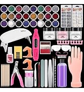 Practice Hand for Acrylic Nails Kit, Fake Hand for Nail Practice Mannequin Hand, Nail Training Fi...