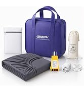 Grounding Sheets Twin 10% Silver Fiber Grounding Fitted Sheet Earth Bed Sheet with Outlet Tester,...
