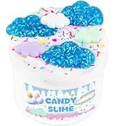 LAWOHO Slime Kit includes 200ml White Glossy Slime, 50ml Blue Glimmer Tubes Clear Slime and 4 Sli...