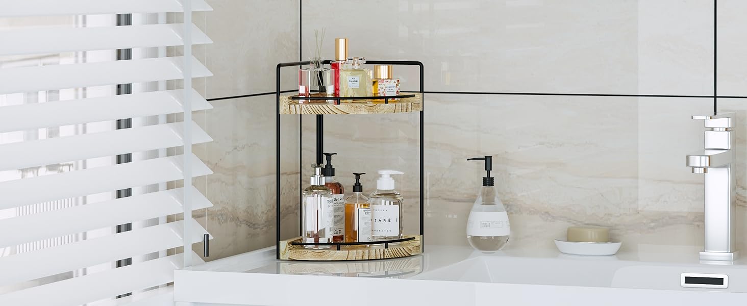 corner bathroom counter organizer