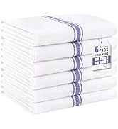 Homaxy Kitchen Towels 6 Pack, 15 x 25 Inch, 100% Ring Spun Cotton Highly Absorbent Dish Towels fo...