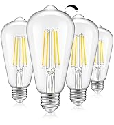 Vintage LED Dimmable Edison Light Bulbs 100W Incandescent Equivalent, 8W 1200Lumens, E26 Base LED...