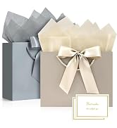 JMANNI Gift Bags, Large Gift Bags with Tissue Paper, 2Pcs Gift Bags Large Size with Handle and Bo...