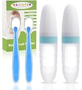 WAJIAYON Baby Food Feeder 4 Pack Silicone Baby Food Dispensing Spoon-WAJIAYON, 3 oz Squeeze Feedi...
