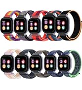 QHBAMD 10 Pack Nylon Watch Bands,Compatible with Gizmo Watch 3 2 1/Gabb Watch 3 2 1/SyncUP Watch ...