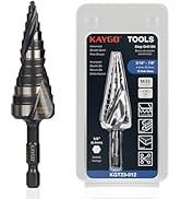 KAYGO M35 Step Drill Bit, 3/16 to 7/8 inch Step Drill Bits for Metal Stainless Steel Aluminum Woo...