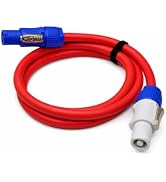 KOOKFJLLZ PowerCon Cable 3FT, 12AWG 3 Pin 20A Input to Output Extension Cord, IP65 Waterproof Twi...