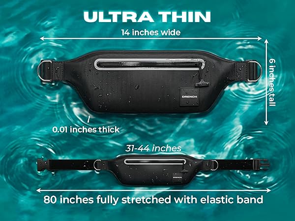 ultra thin waterproof waist pack floating dry bag dimensions adjustable belt beach travel gear