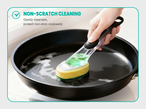 non scratch dish wand with handle cleaning soap control dishwand refills 4
