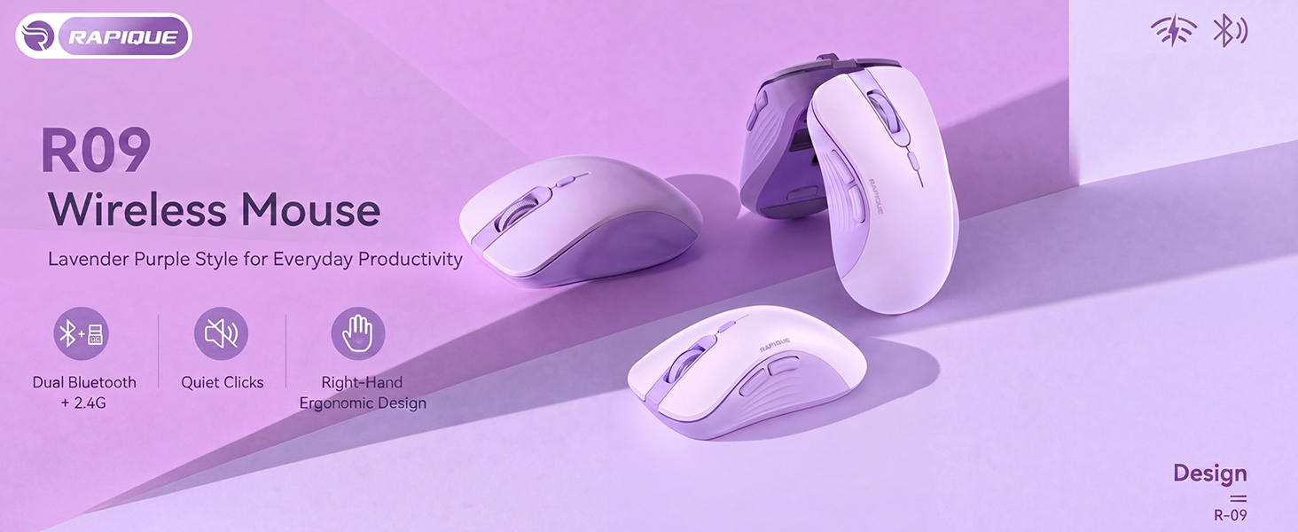 RAPIQUE R09 Bluetooth Wireless Mouse