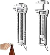 2 PCS Compact Titanium Multitool, Portable Mini Multitool Wrench, Multifunctional Bottle Opener T...
