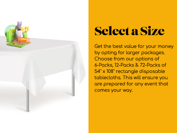 Grandipity Plastic Table Cloth White