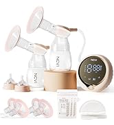 NCVI 8100 Double Electric Breast Pump Suitable for Large Nipples with 4 Modes|9 Levels, Anti-Back...