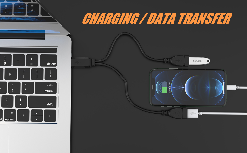 USB 3.0 Female to Male Splitter Cable