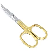 Camila Solingen CS02 3 1/2" Professional Hypoallergenic Gold Plated Manicure & Pedicure Sharp Cur...