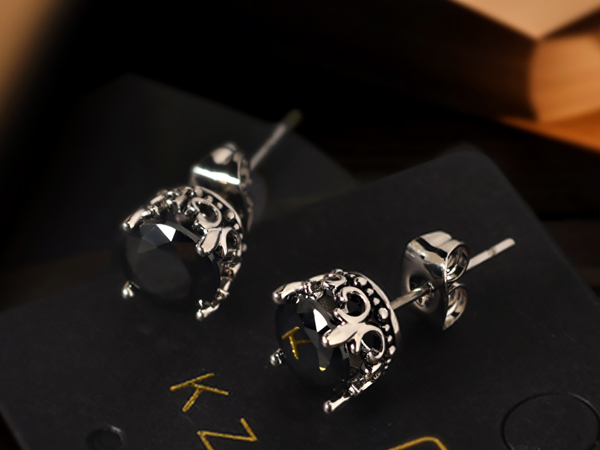 black earrings for men
