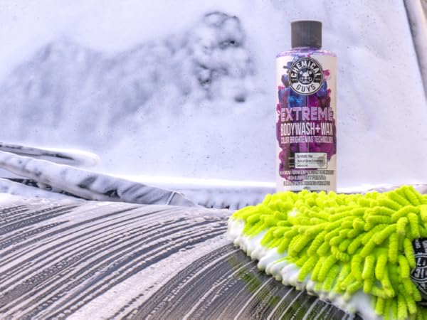 Cleans and protects in one pour, skipping the separate wax step on your wash day.