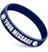 QEERBSIN Personalized Custom Rubber Silicone Bracelets - Customizable Classic Wristbands for Even...