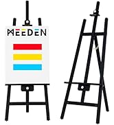 MEEDEN Wooden Easel Stand for Painting / Display Adjustable, Holds Canvas up to 48", Painting Eas...