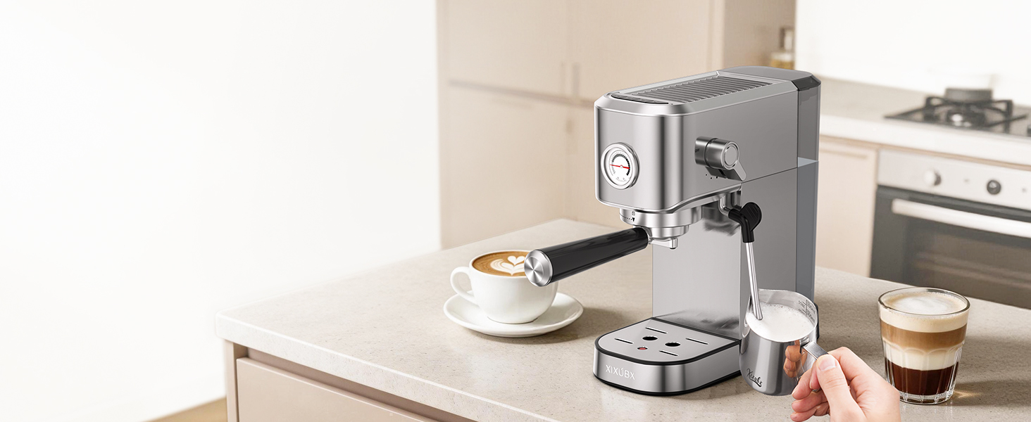 powerful steam wand 360 swivel froth milk latte art