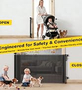 Retractable Safety gate, pet/Dog/cat Temporary Door, Baby Safety Temporary Door,for Doorways and ...