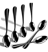SONGZIMING Espresso Spoons Stainless Steel , 4.9 Inch Small Spoon for Coffee, Tea,dessert Set of ...