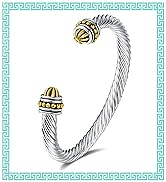UNY JEWEL Women Jewelry Make a Statement Gold Dots Caviar Twisted Cable Wire Cuff Bangle Makes a ...