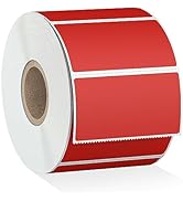 Misofuki 2.25x1.25 1000 Labels Rectangular Red Direct Thermal Stickers Labels Roll Compatible wit...