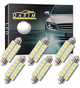 Qasim 578 212-2 Led Bulb 44mm White Festoon Bulb 10-SMD 5050 LED Interior Map Dome Lights 211-2 5...