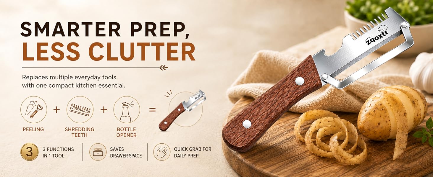 3-in-1 Multifunctional Vegetable Peeler
