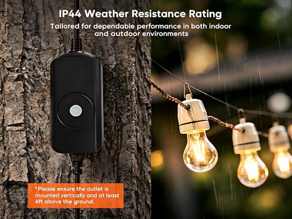 IP44 weatherproof, waterproof