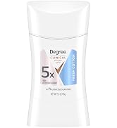 Degree Clinical Strength Antiperspirant Deodorant 96-Hour Sweat and Odor Protection Fresh Cotton ...