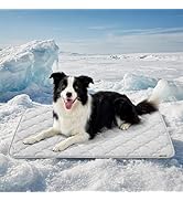 ZOMISIA Cooling Dog Mat Extra Large, Q-Max>0.5 XL Thin Breathable Cold Crate Pad for Pet, Portabl...