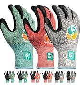 KANGLONGDA 6 Pairs Gardening Gloves for Women and Men, Latex Coated Gloves for Work, Garden Glove...