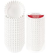 Caperci Heavy Duty Standard White Cupcake Liners 150 Counts - Grease-Resistant Paper Muffin Bakin...