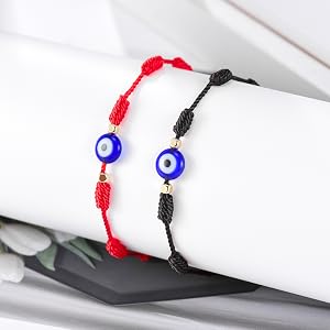 7 knot evil eye bracelet