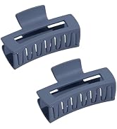 2Pcs Square Frosting Claw Clips, Big Hair Clips Nonslip Matte Barrettes Thin Thick Short Hair for...