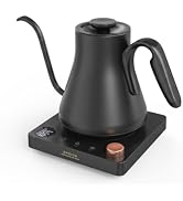 Epeios Gooseneck Electric Kettle 1°F Temperature Control,1200W,0.9L,Black | Rapid Heating, for Po...