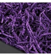 PLINJOY 4 OZ Purple Crinkle Cut Paper Shred Filler for Gift Basket Shredded Confetti Paper Box St...