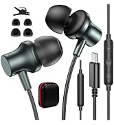 USB C Headphones for iPhone 18 Pro 17 In-Ear Wired Earbud for iPad Magnetic | with Clear Mic Nois...