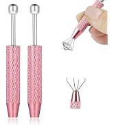 2 PCS Piercing Ball Grabber Tool Set,4 Claw Diamond Tweezers for Easy Jewelry Changing,Piercing R...