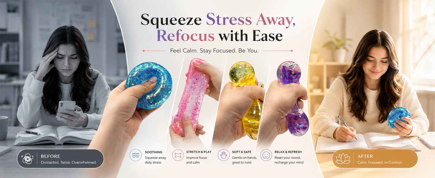 Glitter Squishy Diamond Toys