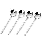 Demitasse Spoons Set of 4, 5.2" Small Coffee Spoons, Silver 304 Stainless Steel Mini Espresso Tea...