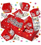 WenmthG 2026 Graduation Surprise Gift Box Explosion for Money - 10 Pcs Grad Pop Out Folding Bounc...